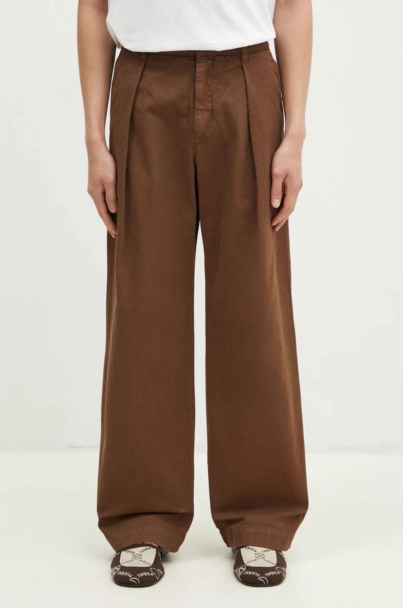 Hlače WOOD WOOD Wood Wood Fraser Pleated Chinos Smeđa | 12435001.5181