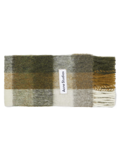 Šal Acne Studios Vally Checked Scarf Zelena | CA0084-DID