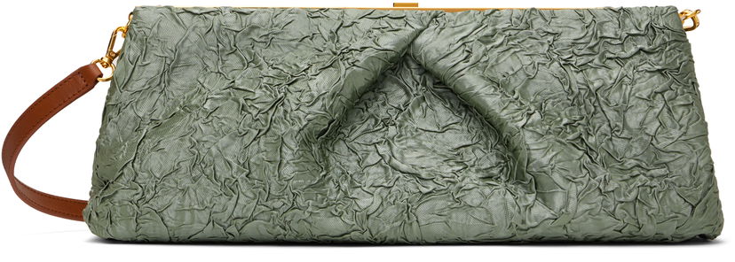 Ručna torbica Dries Van Noten Dries Van Noten Crushed Clutch Zelena | 251-011518-1428