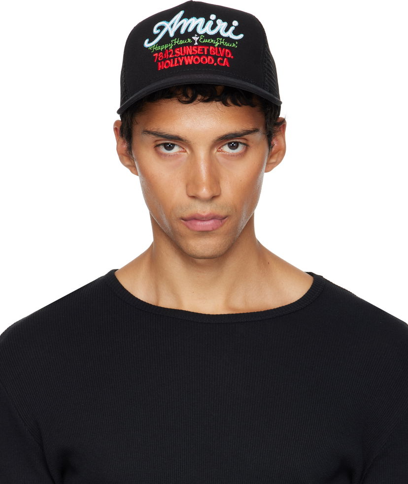 Kapa AMIRI AMIRI Neon Lights Trucker Cap Crna | AMHATR1038