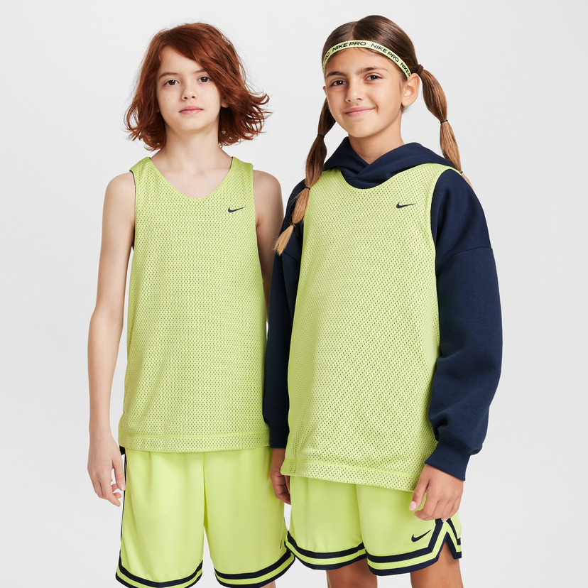Majica bez rukava Nike Kids' Reversible Basketball Jersey Dri-FIT Zelena | FZ5242-736