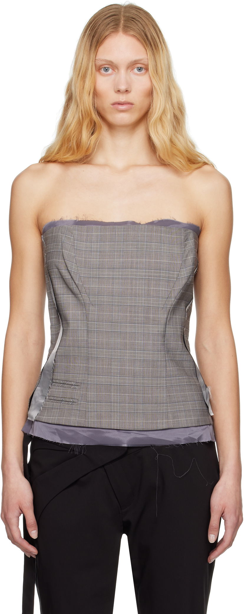 Crop top Ottolinger Ottolinger Suit Corsage Top Siva | 123-103023-02
