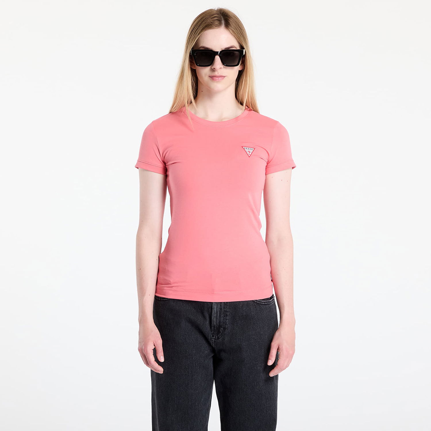 Majica kratkih rukava GUESS GUESS Mini Triangle Tee Ružičasta | W2YI44J1314-A60R, 0