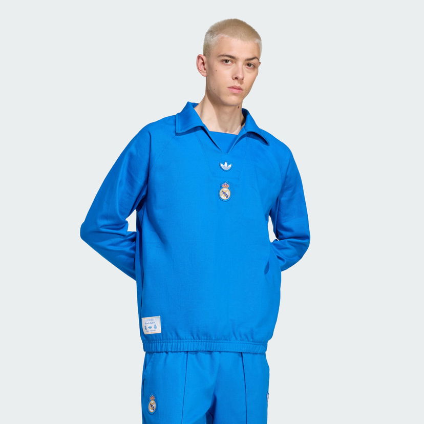 Dukserice adidas Performance Real Madrid Terrace Icons Training Top Plava | JX6789