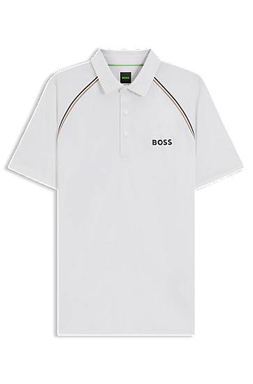 Polo majica BOSS Slim-Fit Polo Shirt with Odour Control Bijela | 50543333