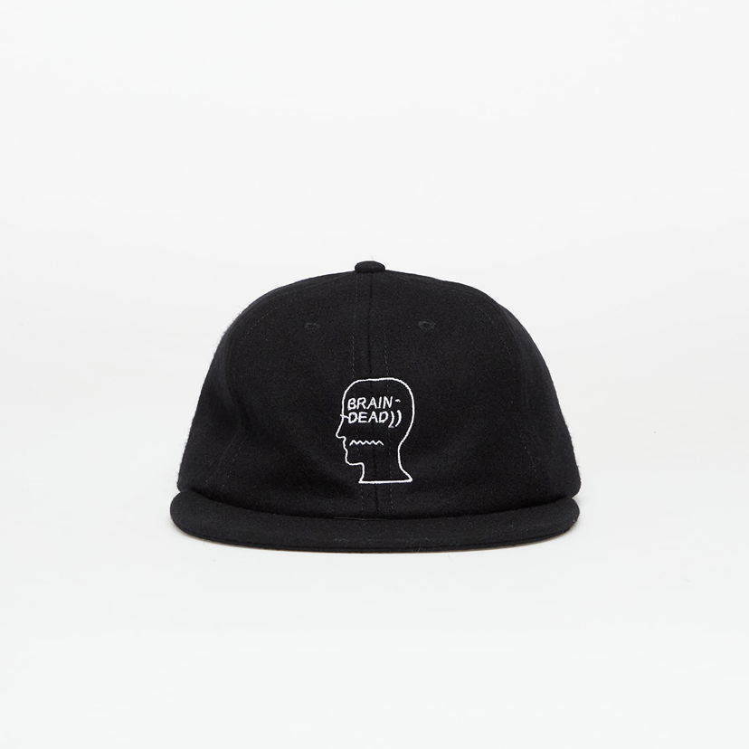 Kapa Brain Dead Flannel Logohead 6 Panel Hat Black Crna | BDF25H01004631BK01