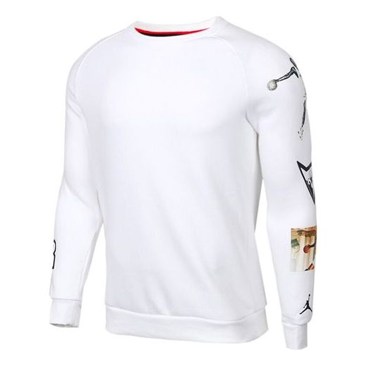 Džemper Jordan Jordan Athleisure Print Sweatshirt Bijela | CD5872-100