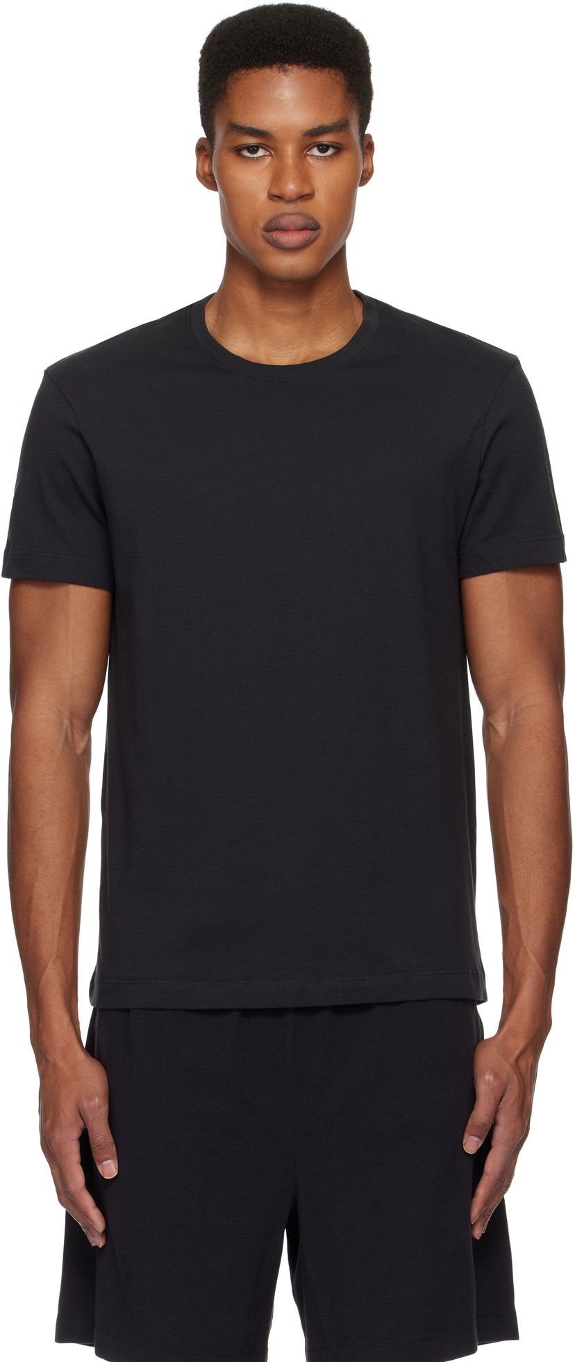 Majica kratkih rukava SKIMS Classic Cotton T-Shirt Crna | TP-TSH-5701M