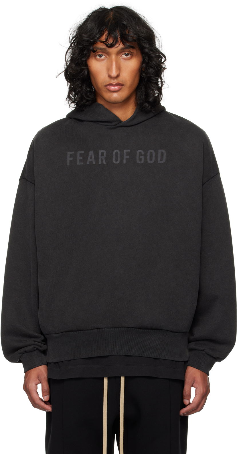 Dukserice Fear of God Black Terry Hoodie Crna | FG24FW50-8205LBTER