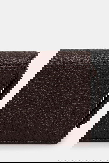 Novčanik GANNI Grained Flap Card Holder with Keychain Smeđa | A7279, 2