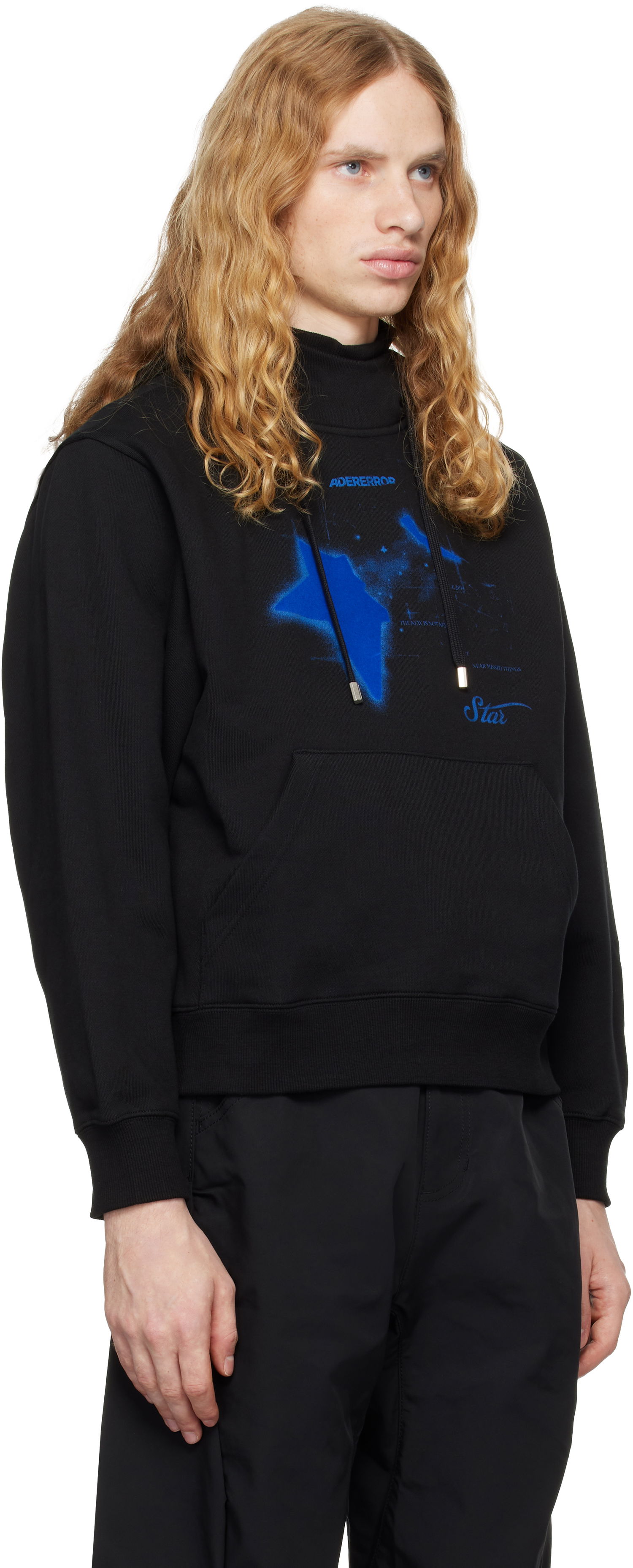Dukserice ADER ERROR Graphic Print Hoodie Crna | BN01FWHD0103BK, 1
