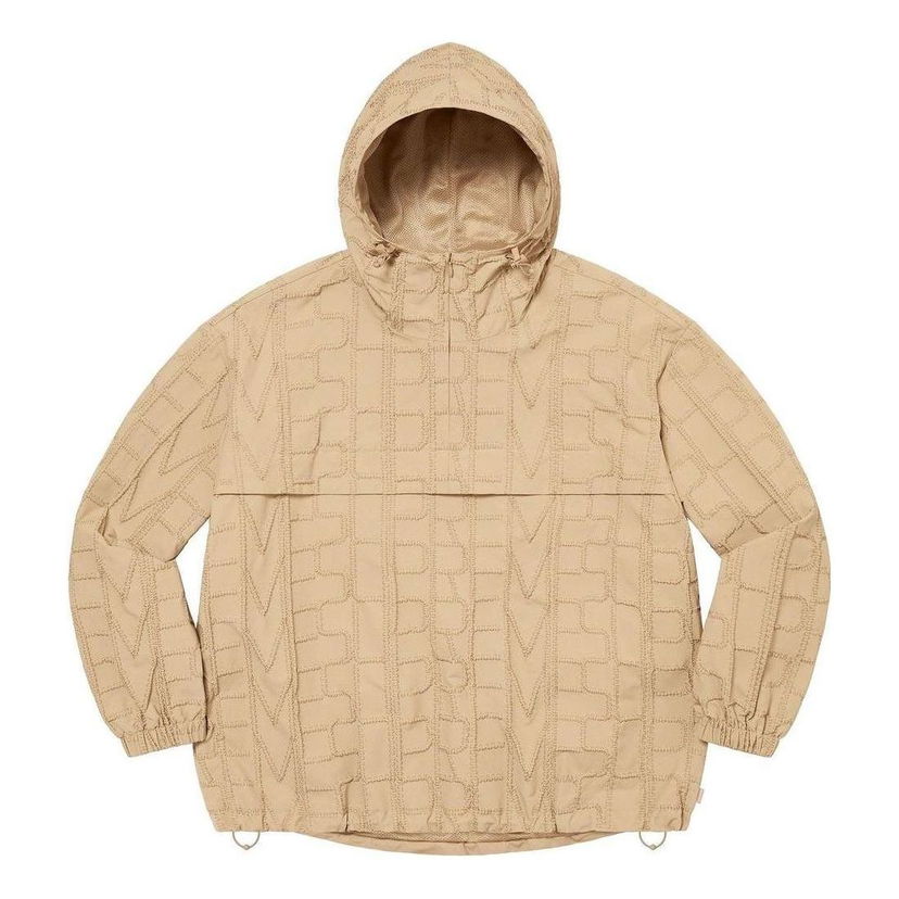 Vjetrovka Supreme Repeat Stitch Anorak Hoodie Bež | SUP-SS23-169