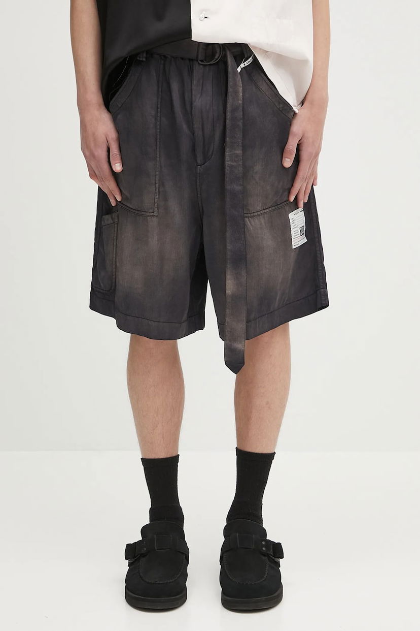 Kratke hlače Maison MIHARA YASUHIRO Maison MIHARA YASUHIRO Aged Baker Shorts Crna | J14PT152