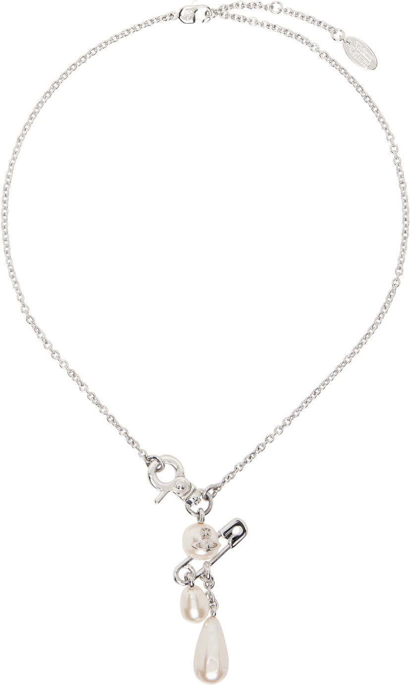 Ogrlica Vivienne Westwood Vivienne Westwood Claude Small Pearl Pendant Necklace Metalik | 63010135-02P103-