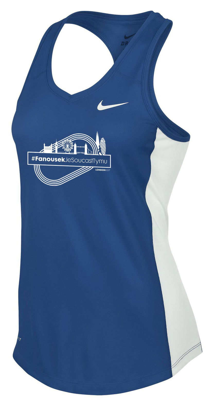 Majica bez rukava Nike Nike Miler Singlet II Fans Women's Running Tank Top Plava | 598588-494-logo