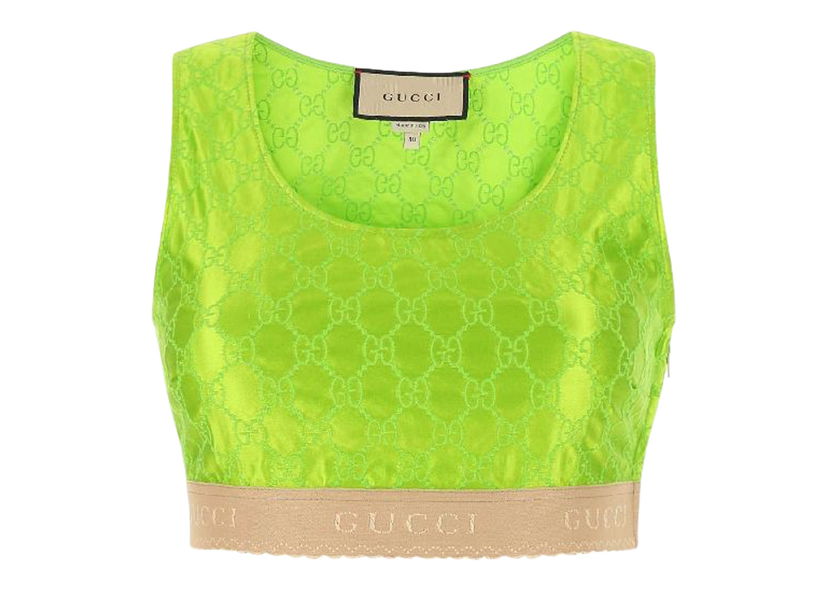 Prsluk Gucci GG Embroidered Silk Vest Green Zelena | 704231ZAIDC3652