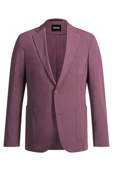 Jakna BOSS BOSS Slim Fit Micro-Patterned Stretch Suit Jacket Ljubičasta | 50535038