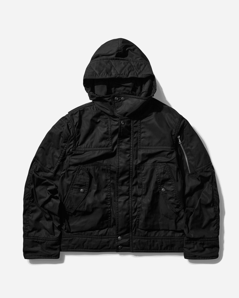 Bomber jakna Dries Van Noten Technical Hooded Jacket Crna | 251-020516-1275 900