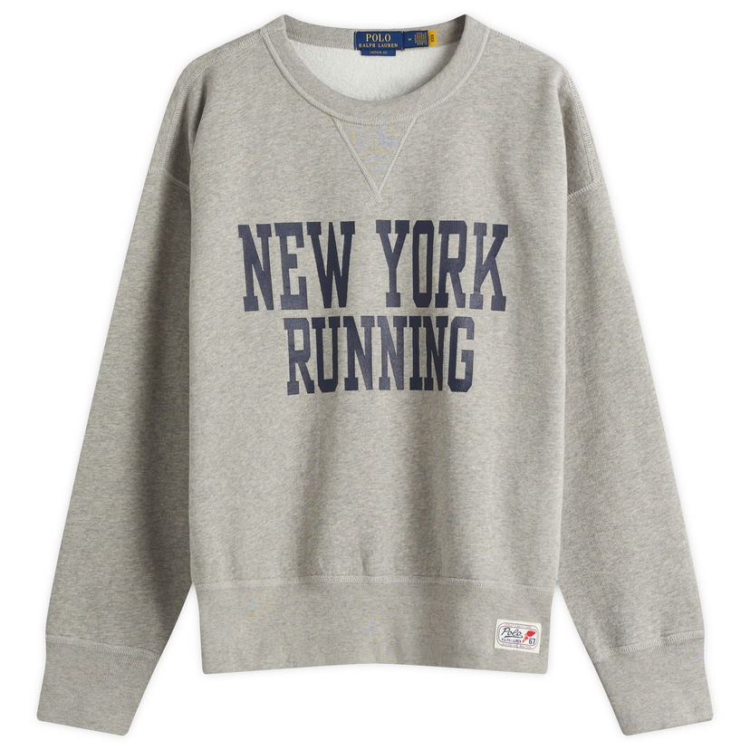 Džemper Polo by Ralph Lauren Ralph Lauren NYC Run Club Sweatshirt Siva | 710964987001