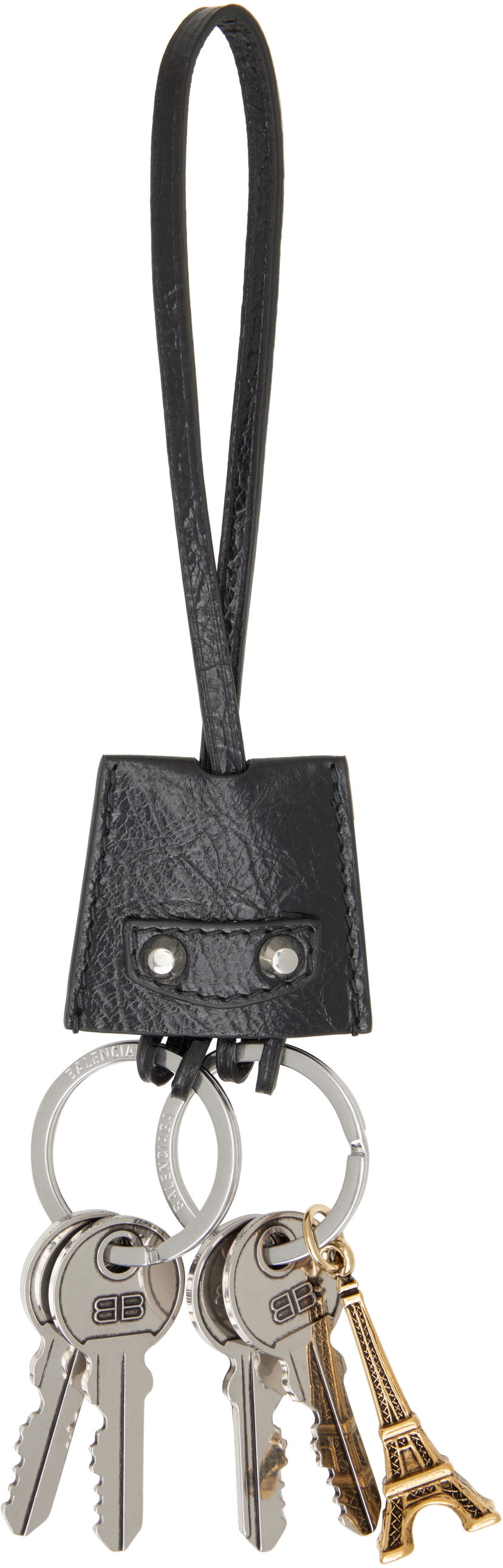 Privjesci za ključeve Balenciaga Balenciaga 'Li City' Eiffel Keychain Crna | 795641 2AA9A
