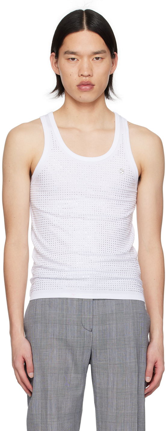 Majica bez rukava Coperni Coperni Appliqué Tank Top Bijela | COPJS12855MEN