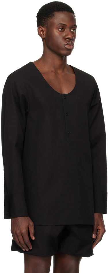 Košulja We11done Scoop Neck Long Sleeve Shirt Crna | WD-BL1-24-151-M-BK, 1