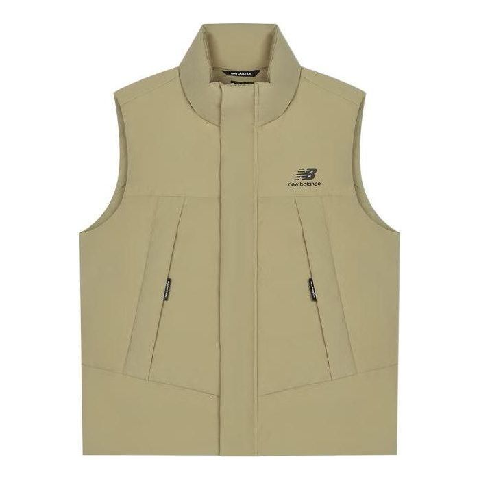 Prsluk New Balance Pocket Puffer Vest Bež | AMV24360-TWD