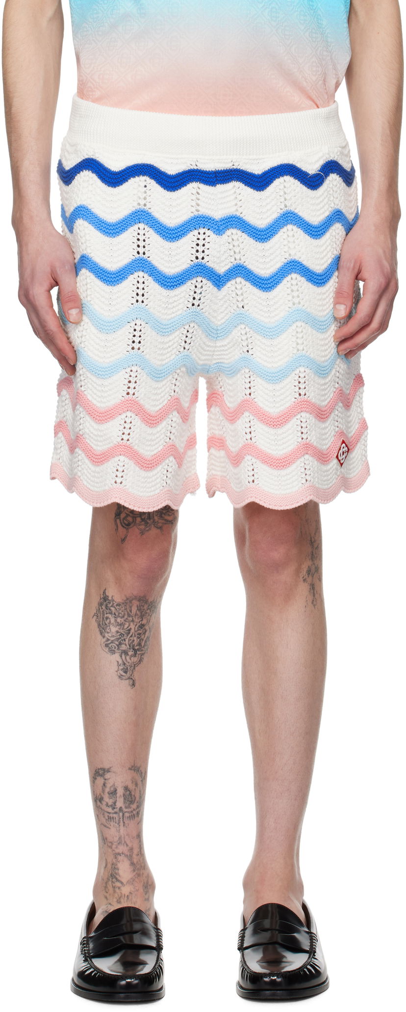 Kratke hlače Casablanca Casablanca Gradient Wave Crochet Shorts Višebojno | MPS25-KW-849-01