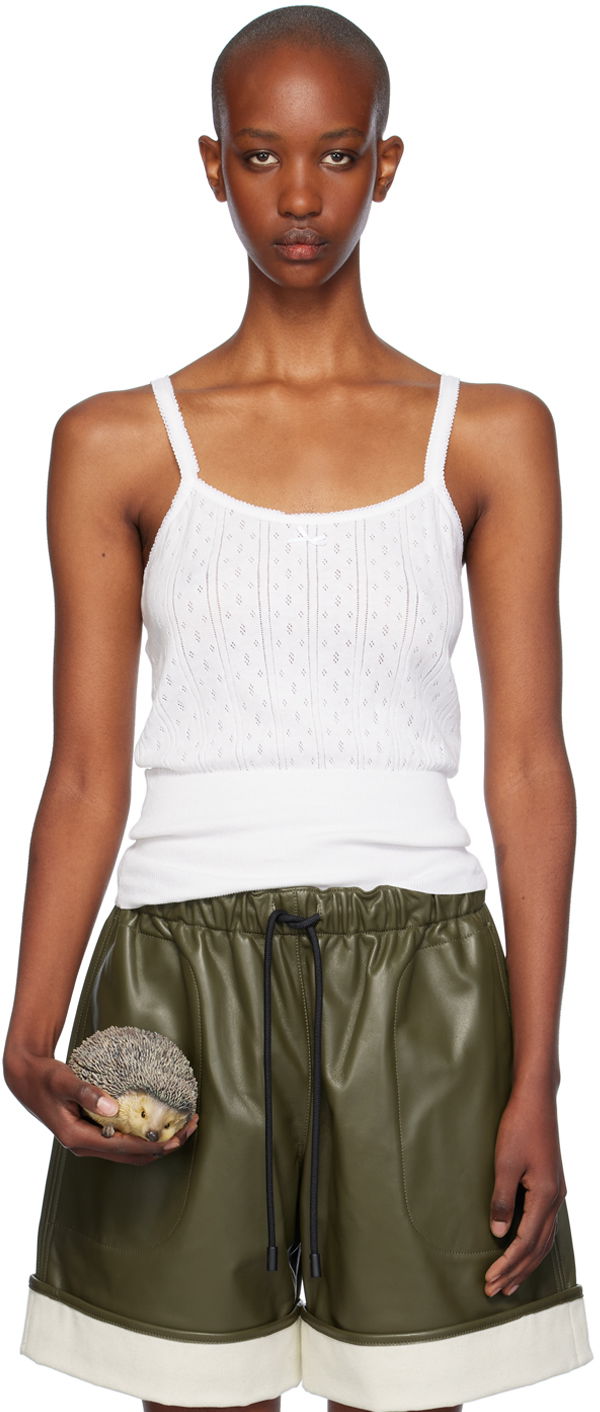 Majica bez rukava JW Anderson JW Anderson Pointelle Knit Tank Top Bijela | KW1274-YN0389