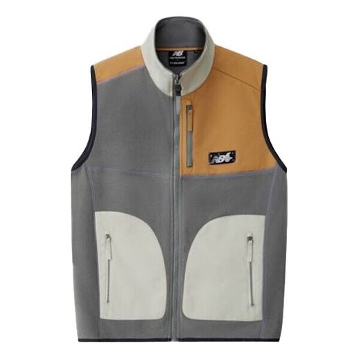 Prsluk New Balance Colorblock Fleece Vest Siva | NJA4N413-GR