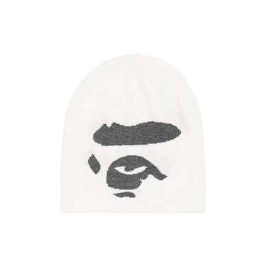 Kapica BAPE Ape Face Knit Beanie Bijela | 1G80 180 015 WHITE, 0