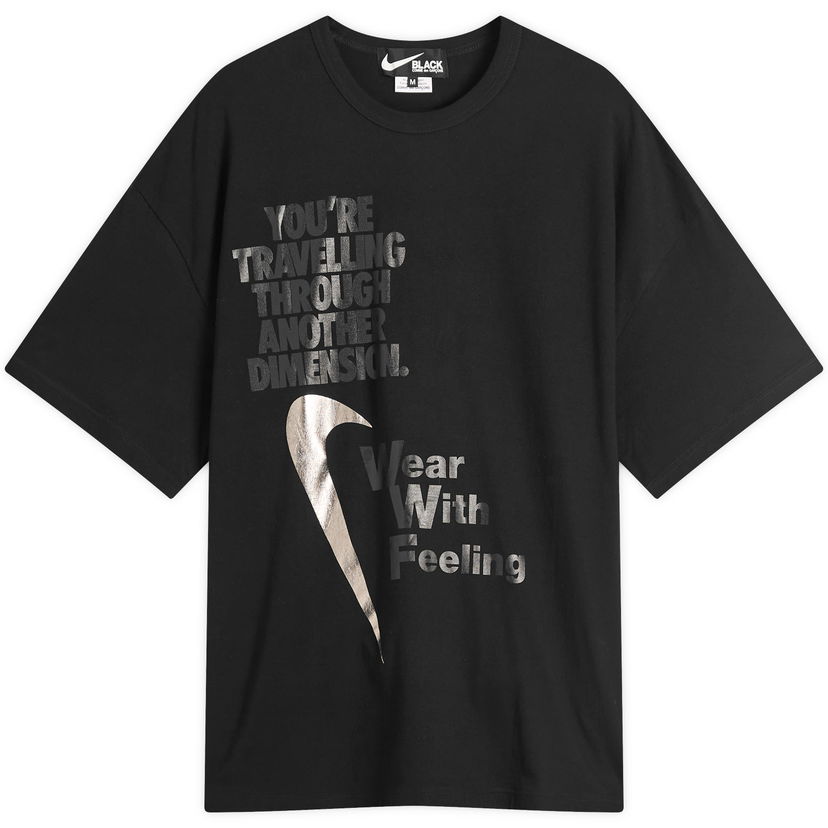 Majica kratkih rukava Comme des Garçons CDG x Nike T-Shirt Large Crna | 1P-T101-W25-1
