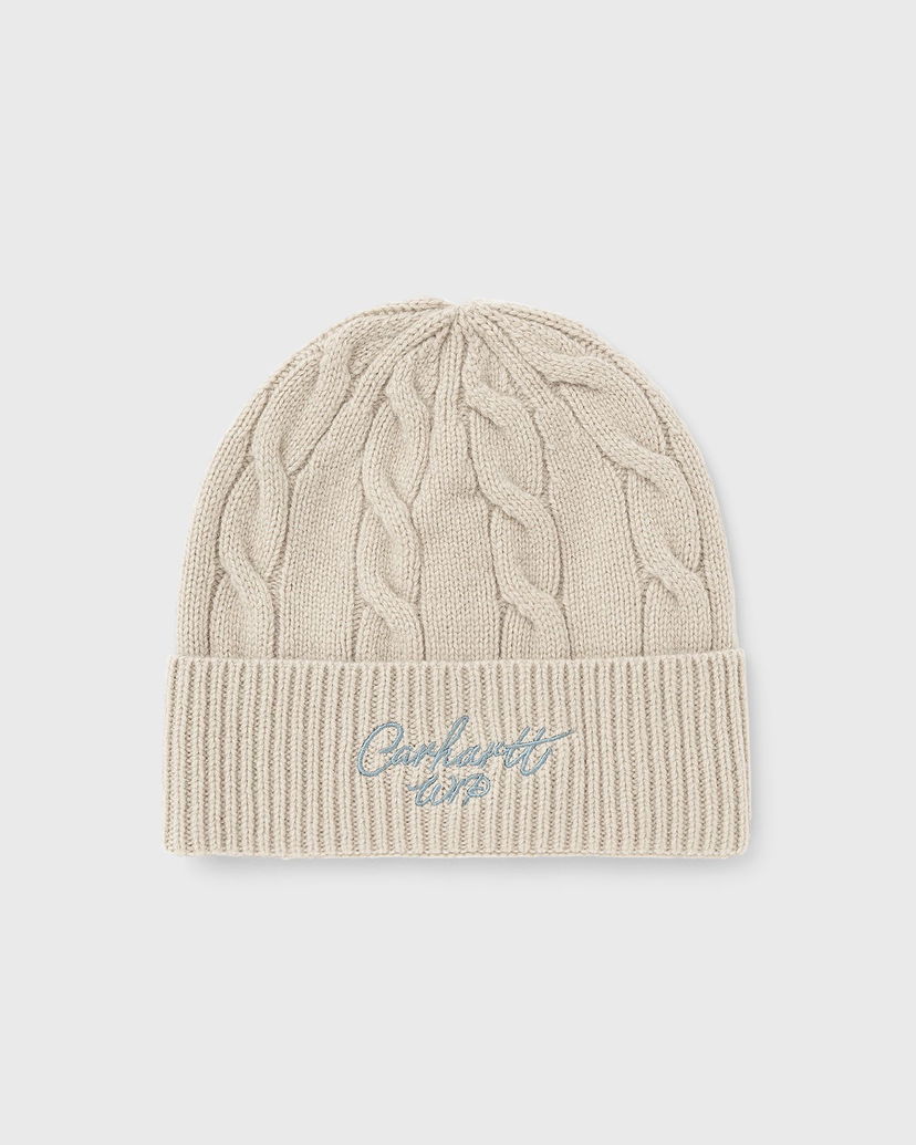 Kapica Carhartt WIP Signature Cable Knit Beanie Bež | I035464-38Q.XX