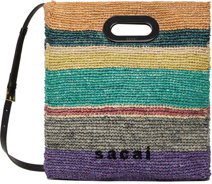 Tote bag sacai Sacai Raffia New Shopper Medium Bag Višebojno | S148-01