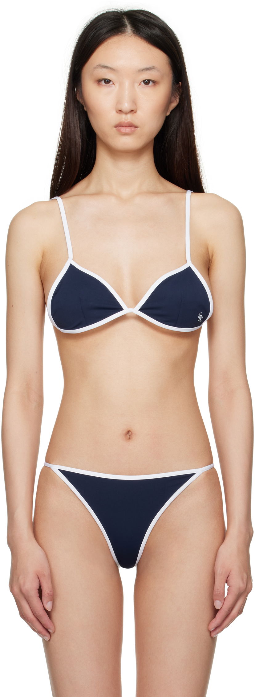 Kupaći kostimi Sporty & Rich Sporty & Rich Kate Bikini Top Tamnoplava | SM004620302BL106