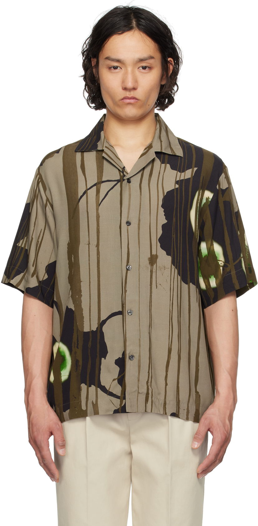 Košulja BOSS HUGO Floral Print Shirt Smeđa | 50539329