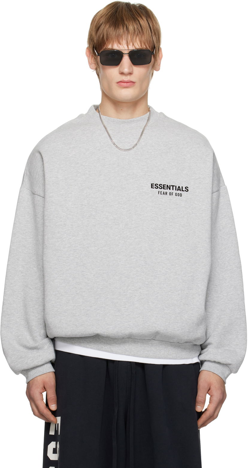 Džemper Fear of God Fear of God ESSENTIALS Fleece Crewneck Sweatshirt Siva | 192HO246268F