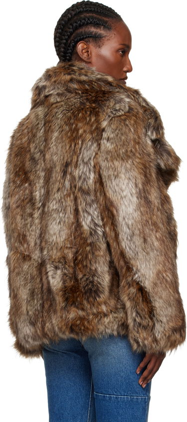 Jakna Maison Margiela MM6 Maison Margiela Hook-Eye Faux-Fur Jacket Smeđa | S52AM0326 M35464, 2