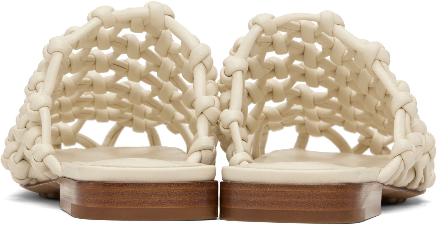 Tenisice i cipele Bottega Veneta Bottega Veneta Supple Lambskin Flat Sandals Bijela | 827669 V3H60, 1