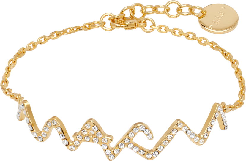 Narukvica Marni Marni Crystal-Embellished Symbol Chain Bracelet Metalik | BRMV0220A0 P6527