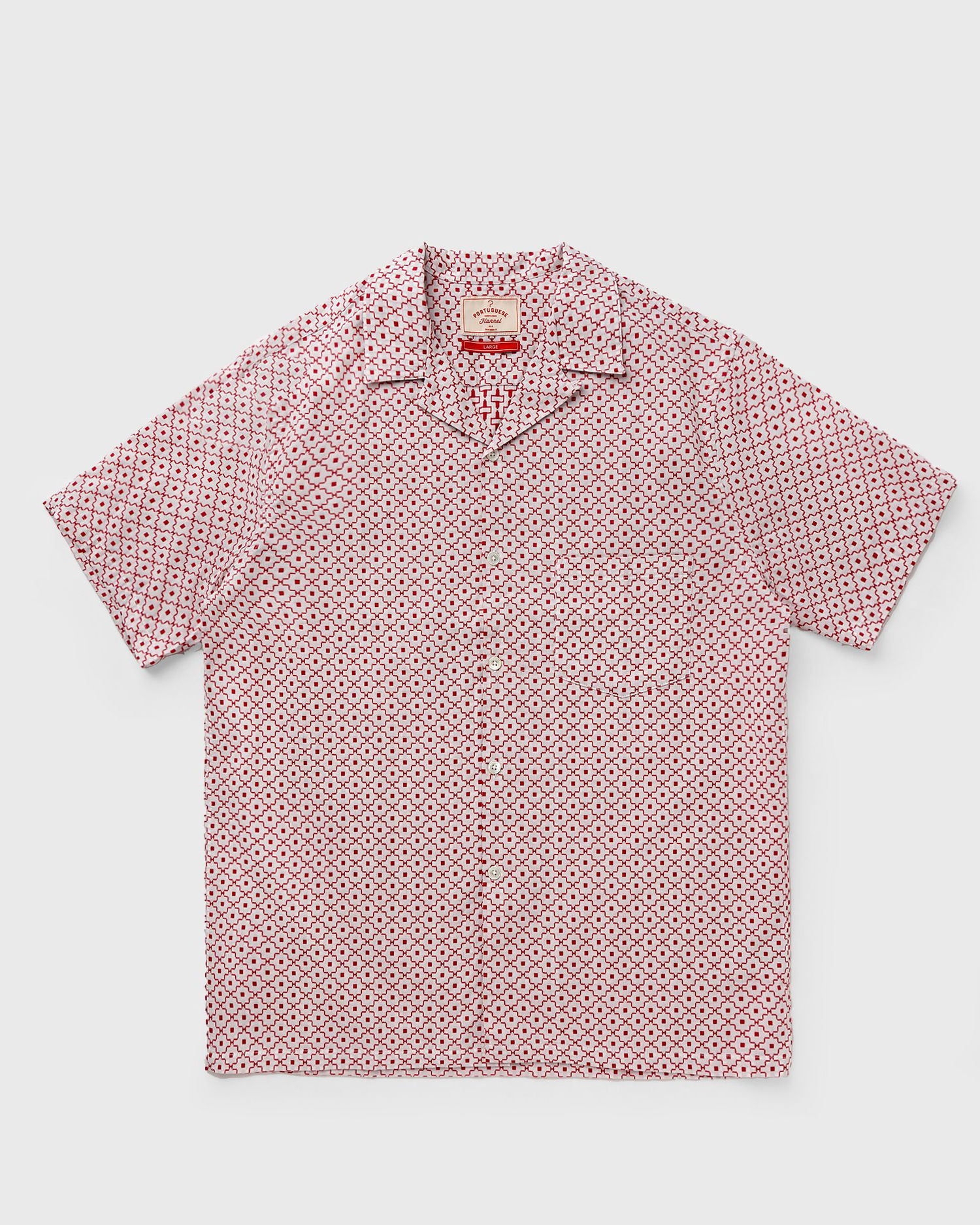Košulja Portuguese Flannel Camp Collar Shirt Crvena | SS25.090.WHITE-RED, 1