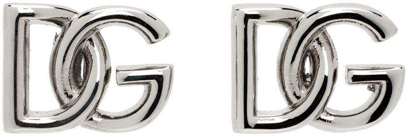 Naušnice Dolce & Gabbana Silver 'DG' Earrings Metalik | WEP5L2W1111
