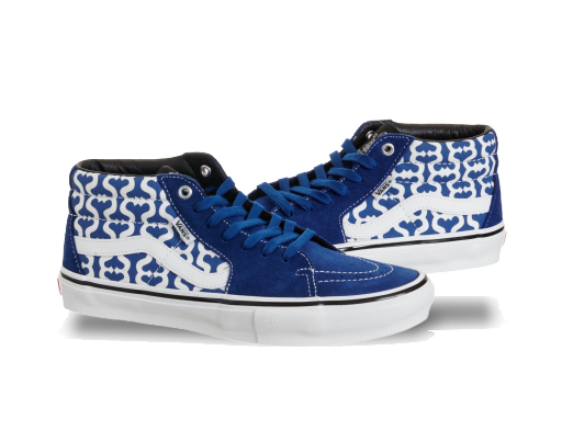 Skateboarding Vans Skate Grosso Mid Supreme Monogram S Logo Royal Plava | VN0A5KS15YE