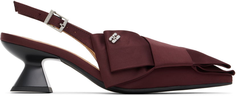 Tenisice i cipele GANNI GANNI Bow Kitten Heels Tamnocrvena | S2849
