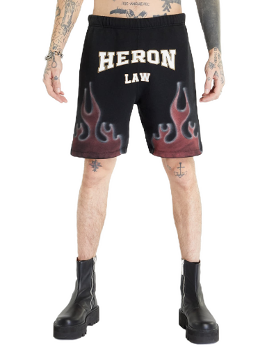 Kratke hlače HERON PRESTON Heron Law Flames Sweatshorts Crna | HMCI011S23JER0041025