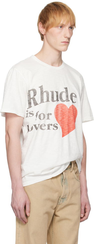 Majica kratkih rukava Rhude Rhude Slub 'Lovers' T-Shirt Bijela | RHSS25TT24012, 1