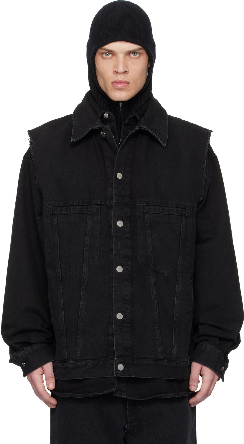 Prsluk Ambush Layered Denim Jacket Crna | BMYE001F24DEN0011100