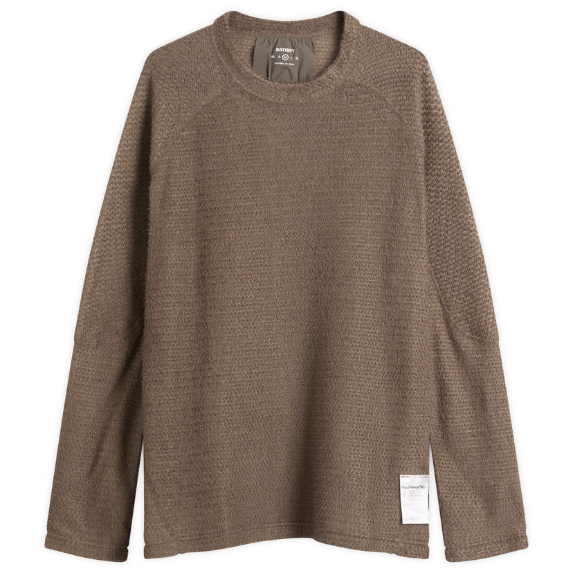 Majica kratkih rukava Satisfy Ghostfleece AD Long T-Shirt Smeđa | 11067-FA
