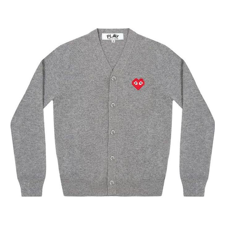 Džemper Comme des Garçons Invader Heart Logo Cardigan Siva | AZ-N084-051-2, 0