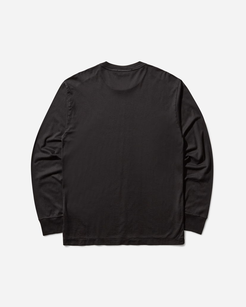 Majica kratkih rukava Stone Island Garment Dyed Logo Longsleeve T-Shirt Black Crna | K2S15-2100028-S0013 V0029